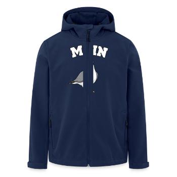 Darts Dart Moin Möwe - Recycelte Männer Softshell-Jacke von Stanley/Stella - Navy - Vorne - AI Model Male 185 light (185cm)