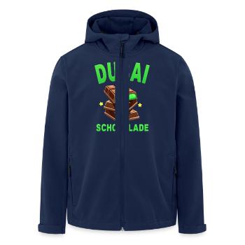 Dubai Chocolate - Funny Saying - Men’s Recycled Softshell Jacket by Stanley/Stella - navy - Front - AI Model Male 185 light (185cm)