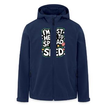 Gardener Garden Plants Gardening - Men’s Recycled Softshell Jacket by Stanley/Stella - navy - Front - AI Model Male 185 light (185cm)