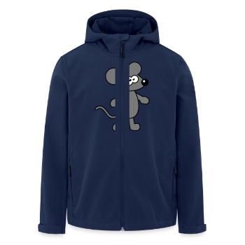 Maus Mäuschen Süße Kleine Ratte Nager Lustig Comic - Recycelte Männer Softshell-Jacke von Stanley/Stella - Navy - Vorne - AI Model Male 185 light (185cm)