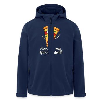 Pizza Is My Spirit Animal Fun Foodie Pizza Lover - Men’s Recycled Softshell Jacket by Stanley/Stella - navy - Front - AI Model Male 185 light (185cm)
