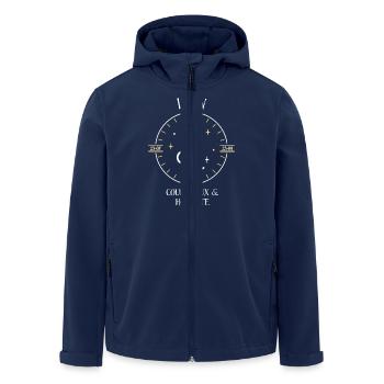 Du signe du Lion - Courageux et honnête - Veste softshell homme en polyester recyclé Stanley/Stella - marine - Devant - AI Model Male 185 light (185cm)