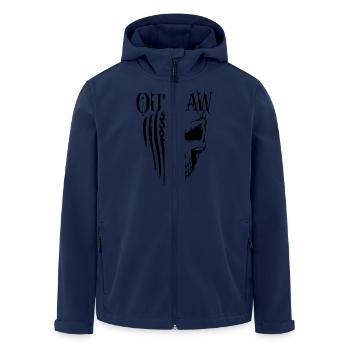 Schädel der Gesetzlosen Autobahn-Gangs Tod von Bikern - Recycelte Männer Softshell-Jacke von Stanley/Stella - Navy - Vorne - AI Model Male 185 light (185cm)