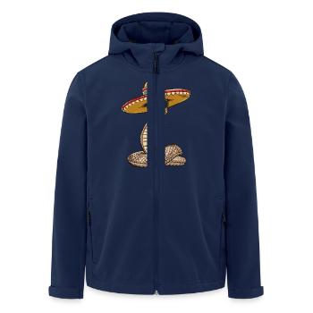 Schlange Kobra Comic Lustig Sombrero - Recycelte Männer Softshell-Jacke von Stanley/Stella - Navy - Vorne - AI Model Male 185 light (185cm)