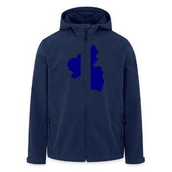 Rheinland Pfalz - Recycelte Männer Softshell-Jacke von Stanley/Stella - Navy - Vorne - AI Model Male 185 light (185cm)
