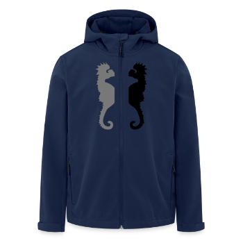 seepferdchen - Recycelte Männer Softshell-Jacke von Stanley/Stella - Navy - Vorne - AI Model Male 185 light (185cm)
