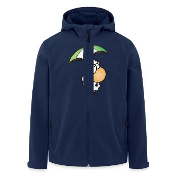 Schaf mit Schirm - Recycelte Männer Softshell-Jacke von Stanley/Stella - Navy - Vorne - AI Model Male 185 light (185cm)