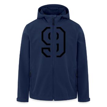 THE NUMBER 9-NINE - Men’s Recycled Softshell Jacket by Stanley/Stella - navy - Front - AI Model Male 185 light (185cm)