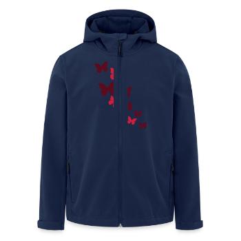 Schmetterlinge - Recycelte Männer Softshell-Jacke von Stanley/Stella - Navy - Vorne - AI Model Male 185 light (185cm)