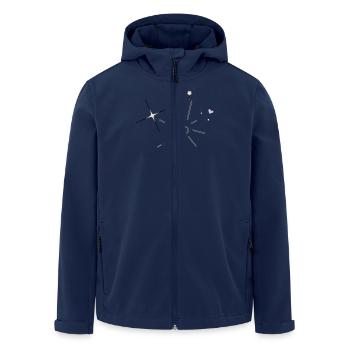 Einhorn Horn - Recycelte Männer Softshell-Jacke von Stanley/Stella - Navy - Vorne - AI Model Male 185 light (185cm)