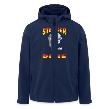 FD - Stecker sucht Dose - Elektriker Sex Fun - Recycelte Männer Softshell-Jacke von Stanley/Stella - Navy - Vorne - AI Model Male 185 light (185cm)