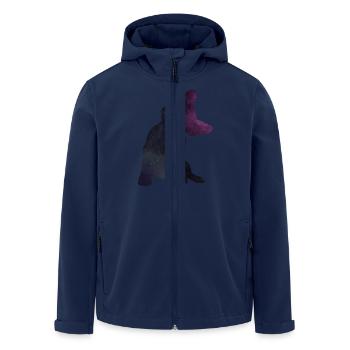 French Bulldog - Recycelte Männer Softshell-Jacke von Stanley/Stella - Navy - Vorne - AI Model Male 185 light (185cm)