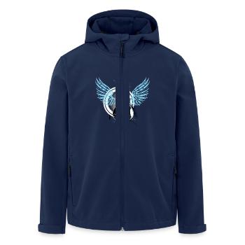 Guitar guitar wings wings graffiti music music - Men’s Recycled Softshell Jacket by Stanley/Stella - navy - Front - AI Model Male 185 light (185cm)