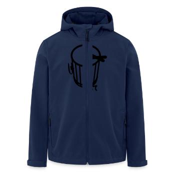 Doundounba - afrikanische Trommel - Recycelte Männer Softshell-Jacke von Stanley/Stella - Navy - Vorne - AI Model Male 185 light (185cm)