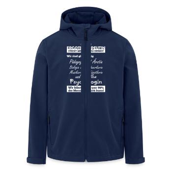 Ergotherapeutin - Recycelte Männer Softshell-Jacke von Stanley/Stella - Navy - Vorne - AI Model Male 185 light (185cm)