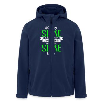 SILKE die Echte - Recycelte Männer Softshell-Jacke von Stanley/Stella - Navy - Vorne - AI Model Male 185 light (185cm)