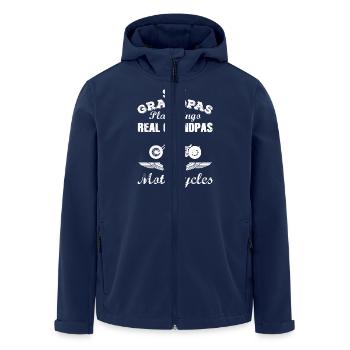Grandpa Motorcycle - Recycelte Männer Softshell-Jacke von Stanley/Stella - Navy - Vorne - AI Model Male 185 light (185cm)