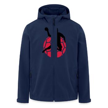 handball - Recycelte Männer Softshell-Jacke von Stanley/Stella - Navy - Vorne - AI Model Male 185 light (185cm)