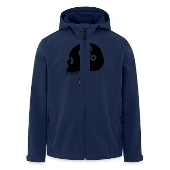 Skull, skull, super brain, teeth, head - Men’s Recycled Softshell Jacket by Stanley/Stella - navy - Front - AI Model Male 185 light (185cm)
