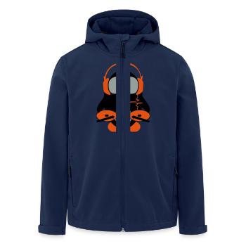 dj penguin - Men’s Recycled Softshell Jacket by Stanley/Stella - navy - Front - AI Model Male 185 light (185cm)