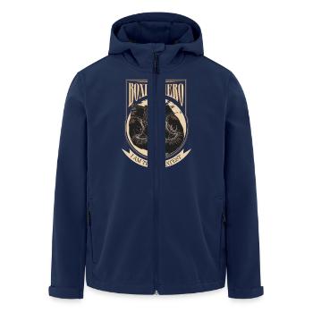 Boxing Hero - The Greatest - On Dark - Men’s Recycled Softshell Jacket by Stanley/Stella - navy - Front - AI Model Male 185 light (185cm)