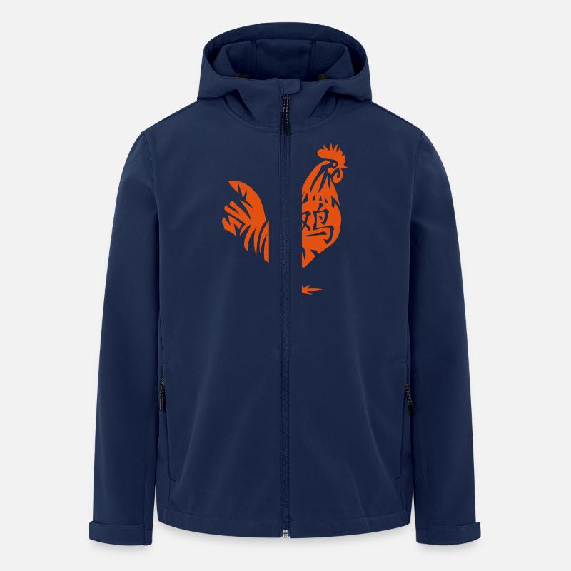 Hahn chinesische Sternzeichen Hahn 2 - Recycelte Männer Softshell-Jacke von Stanley/Stella - Navy