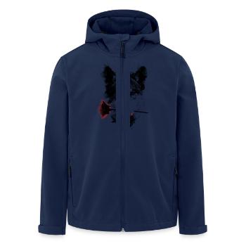 Wolf Lover - Recycelte Männer Softshell-Jacke von Stanley/Stella - Navy - Vorne - AI Model Male 185 light (185cm)