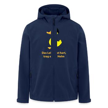 Ente mit Helm - Recycelte Männer Softshell-Jacke von Stanley/Stella - Navy - Vorne - AI Model Male 185 light (185cm)