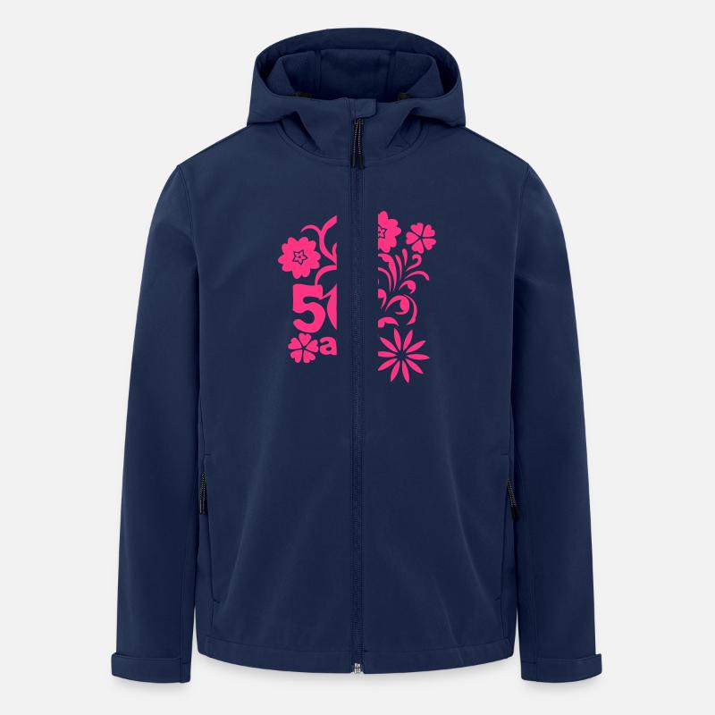 50 ans fleur anniversaire - Veste softshell homme en polyester recyclé Stanley/Stella - marine
