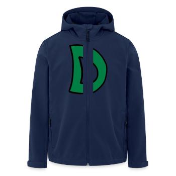 Buchstabe D Comic Cartoon - Recycelte Männer Softshell-Jacke von Stanley/Stella - Navy - Vorne - AI Model Male 185 light (185cm)