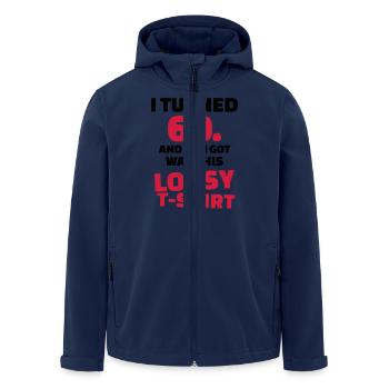 60 Birthday - Men’s Recycled Softshell Jacket by Stanley/Stella - navy - Front - AI Model Male 185 light (185cm)