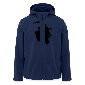 Ziege - Recycelte Männer Softshell-Jacke von Stanley/Stella - Navy - Vorne - AI Model Male 185 light (185cm)