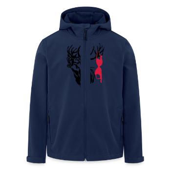 Hirsch mit Bikini - Recycelte Männer Softshell-Jacke von Stanley/Stella - Navy - Vorne - AI Model Male 185 light (185cm)