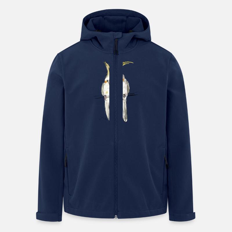 Nymphensittiche - Recycelte Männer Softshell-Jacke von Stanley/Stella - Navy