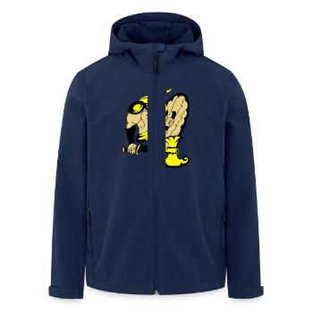wikinger - Recycelte Männer Softshell-Jacke von Stanley/Stella - Navy - Vorne - AI Model Male 185 light (185cm)