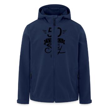 50 years and still sexy - Recycelte Männer Softshell-Jacke von Stanley/Stella - Navy - Vorne - AI Model Male 185 light (185cm)