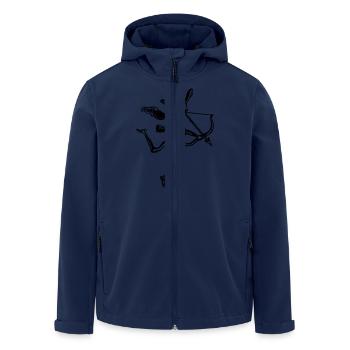 Amor Skelett - Recycelte Männer Softshell-Jacke von Stanley/Stella - Navy - Vorne - AI Model Male 185 light (185cm)
