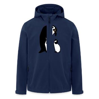 penguin - Men’s Recycled Softshell Jacket by Stanley/Stella - navy - Front - AI Model Male 185 light (185cm)