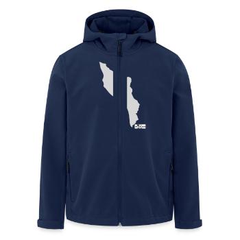 IØ, série Ile d'Oléron - Veste softshell homme en polyester recyclé Stanley/Stella - marine - Devant - AI Model Male 185 light (185cm)