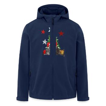 Sapin de Noël des Frangins - Veste softshell homme en polyester recyclé Stanley/Stella - marine - Devant - AI Model Male 185 light (185cm)