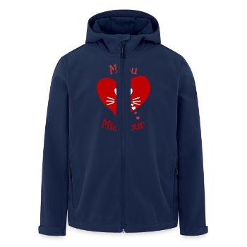Miaou, mia' mour - Veste softshell homme en polyester recyclé Stanley/Stella - marine - Devant - AI Model Male 185 light (185cm)