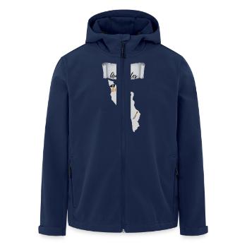 The island of pirates, Oléron - Men’s Recycled Softshell Jacket by Stanley/Stella - navy - Front - AI Model Male 185 light (185cm)