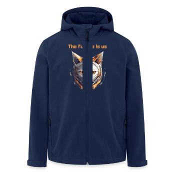 chat du futur - Veste softshell homme en polyester recyclé Stanley/Stella - marine - Devant - AI Model Male 185 light (185cm)