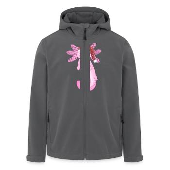 Süßer Weihnachts-Axolotl - Recycelte Männer Softshell-Jacke von Stanley/Stella - Anthrazit - Vorne - AI Model Male 185 light (185cm)