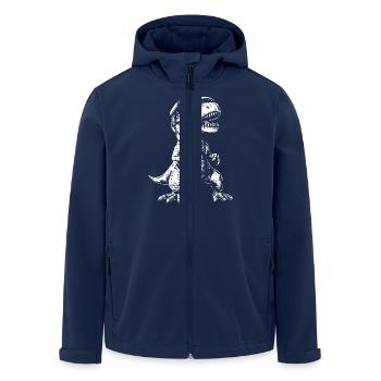 Lustiger T-Rex Dinosaurier Dino - Recycelte Männer Softshell-Jacke von Stanley/Stella - Navy - Vorne - AI Model Male 185 light (185cm)