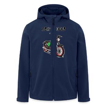 S51 (green) // Illustration - Men’s Recycled Softshell Jacket by Stanley/Stella - navy - Front - AI Model Male 185 light (185cm)
