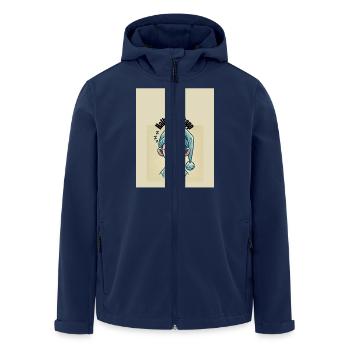 Halbschlafkapp - Recycelte Männer Softshell-Jacke von Stanley/Stella - Navy - Vorne - AI Model Male 185 light (185cm)