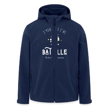 J’peux pas j’ai bataille de boules de mousse - Veste softshell homme en polyester recyclé Stanley/Stella - marine - Devant - AI Model Male 185 light (185cm)