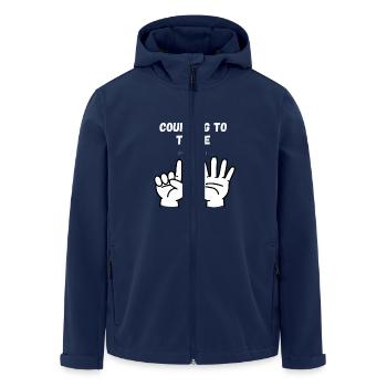 Je compte jusqu’à trois - Veste softshell homme en polyester recyclé Stanley/Stella - marine - Devant - AI Model Male 185 light (185cm)