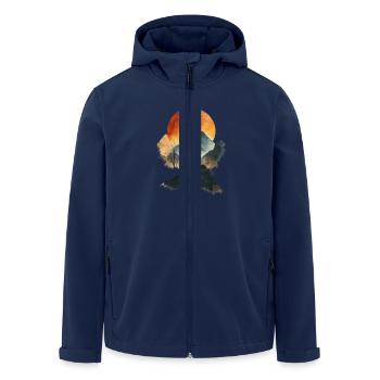 Cadeau parfait pour les athlètes d’endurance - Veste softshell homme en polyester recyclé Stanley/Stella - marine - Devant - AI Model Male 185 light (185cm)